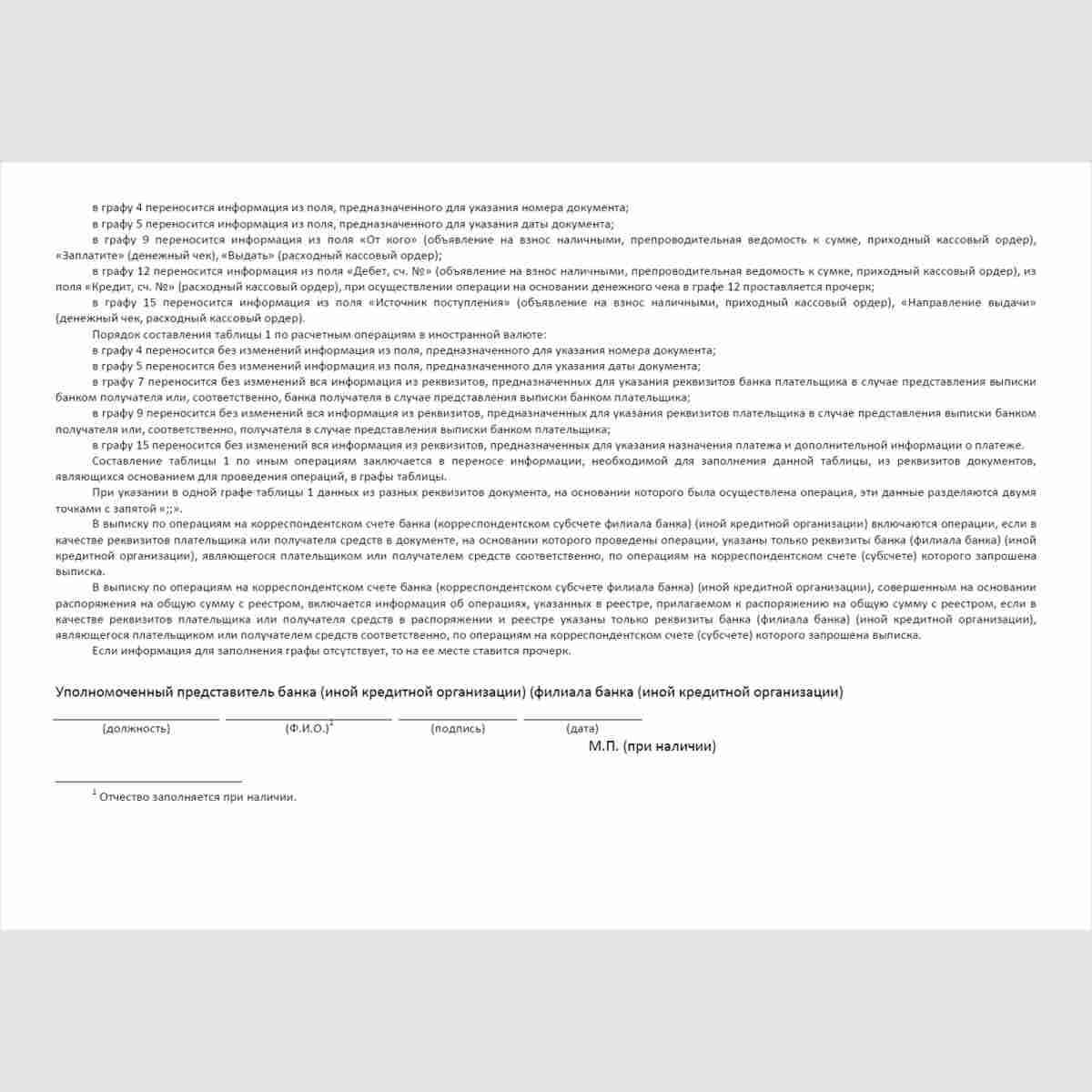 Форма "Выписка по операциям на счетах". Стр. 4
