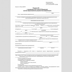 Форма КНД 1160075 "Решение о продлении (об отказе в продлении) сроков представления документов (информации)"