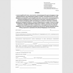 Форма "Справка о сумме заработной платы, иных выплат и вознаграждений за два календарных года, предшествующих году прекращения работы (службы, иной деятельности) или году обращения за справкой о сумме заработной платы, иных выплат и вознаграждений, и теку