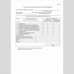 Форма "Уведомление о создании на территории Российской Федерации филиала или представительства международной организации и иностранной некоммерческой неправительственной организации". Лист Г
