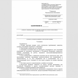 Форма "Решение" (о выдаче либо об отказе в выдаче вида на жительство). Стр. 1