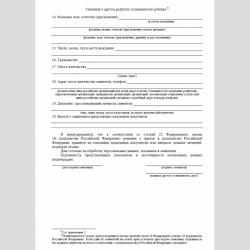 Форма "Заявление о приеме в гражданство Российской Федерации ребенка или недееспособного лица". Стр. 3