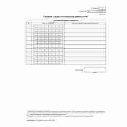 Форма №Р11001 "Заявление о государственной регистрации юридического лица при создании". Лист И "Сведения о видах экономической деятельности"